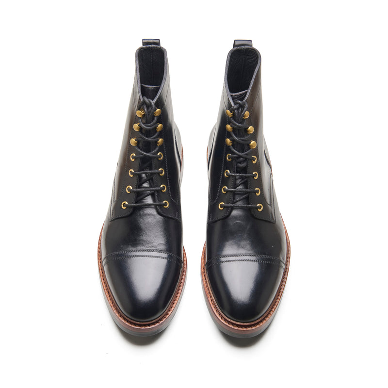 Dixon, Cap-Toe Derby Boot - Black Chromexcel | Hand Welted Service Boots