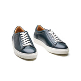 Perez, Lace-up Sneaker - Navy Pullup | Smart Casuals