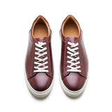 Perez, Lace-up Sneaker - Burgundy Pullup | Smart Casuals
