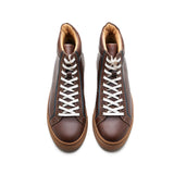 Kaiser, High Top Work Sneaker - Brown Pullup | Smart Casuals