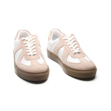 Martin Low Top, German Army Trainer - White & Beige Suede | Smart Casuals