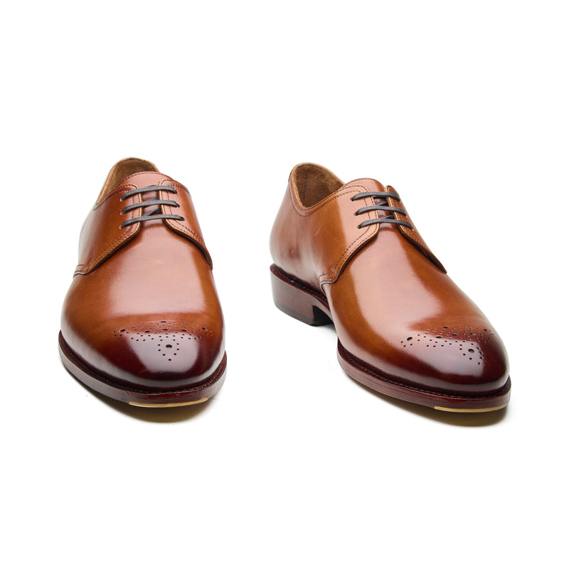Mario, Medallion Derby - Cognac | Hand Welted | Classics Collection