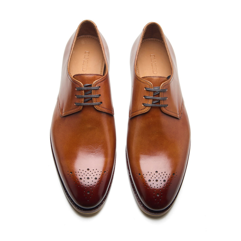 Mario, Medallion Derby - Cognac | Hand Welted | Classics Collection