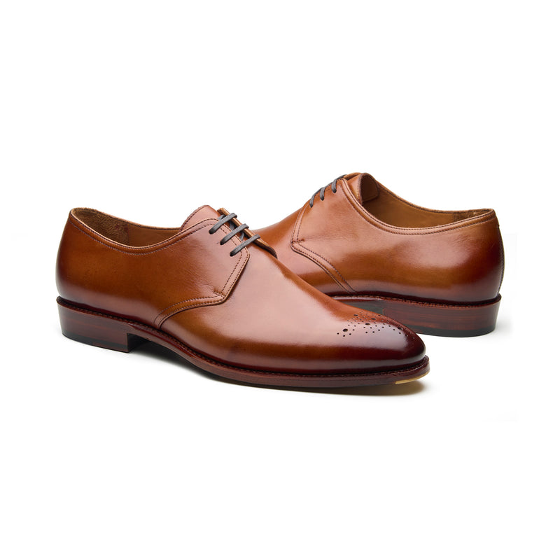 Mario, Medallion Derby - Cognac | Hand Welted | Classics Collection