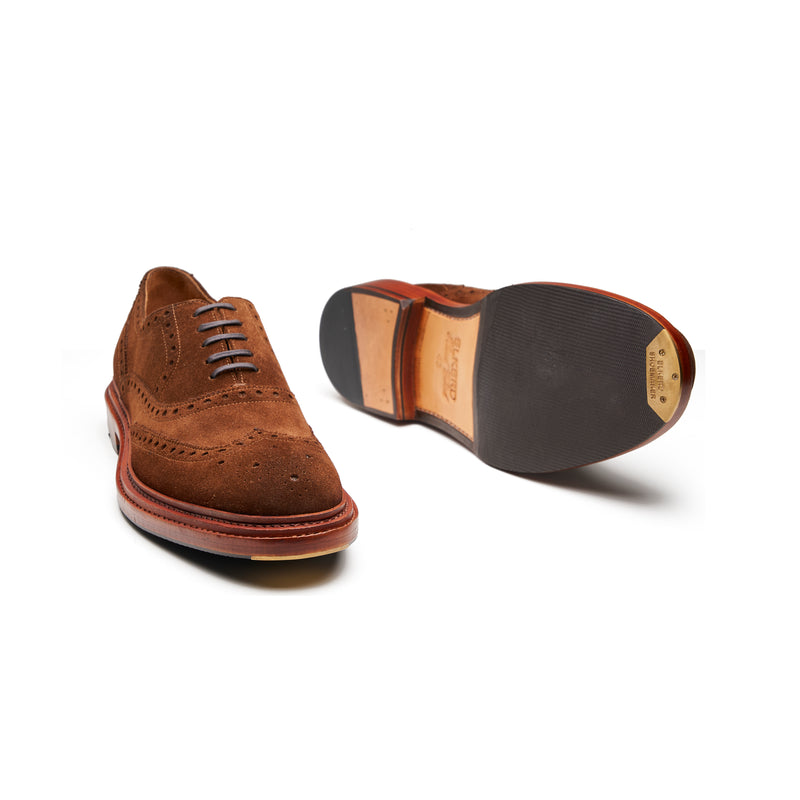Griffin, Wingtip Oxford - Snuff Repello Suede | New Age