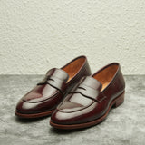 Aurus, Penny Loafer - Shell Cordovan Color#8 | Hand Welted Cordovan Series