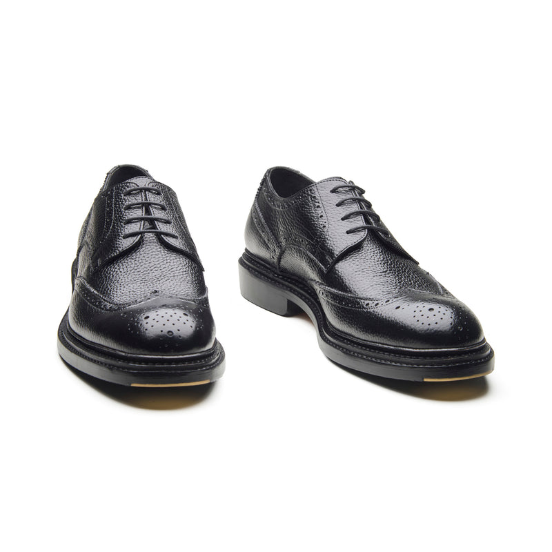 Rudolph-X, Wingtip Derby - Black Milled Grain | New Age