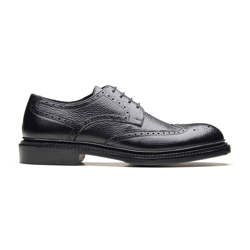 Rudolph-X, Wingtip Derby - Black Milled Grain | New Age