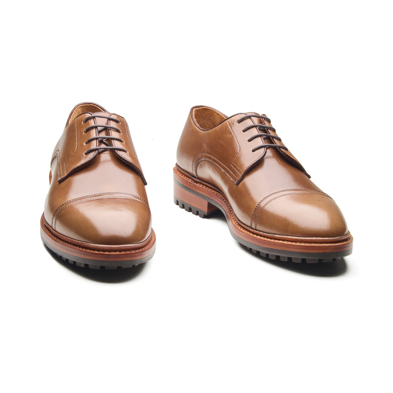 Junior, Cap-Toe Derby Shoe - Natural Chromexcel | Hand Welted New Age