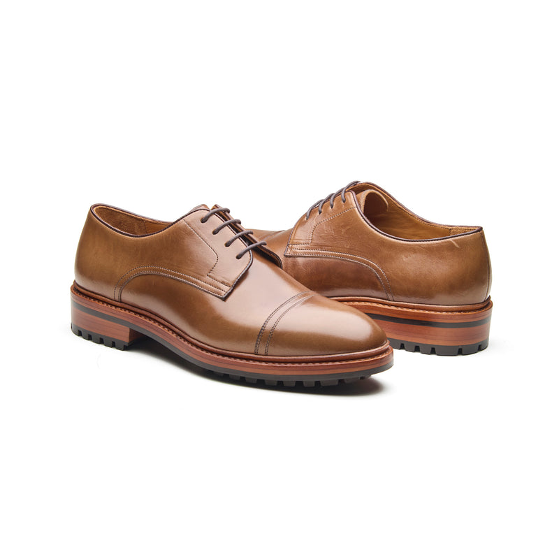 Junior, Cap-Toe Derby Shoe - Natural Chromexcel | Hand Welted New Age