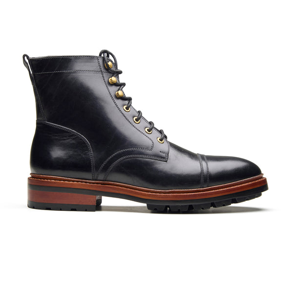 Dixon, Cap-Toe Derby Boot - Black Chromexcel | Hand Welted Service Boots