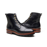 Dixon, Cap-Toe Derby Boot - Black Chromexcel | Hand Welted Service Boots