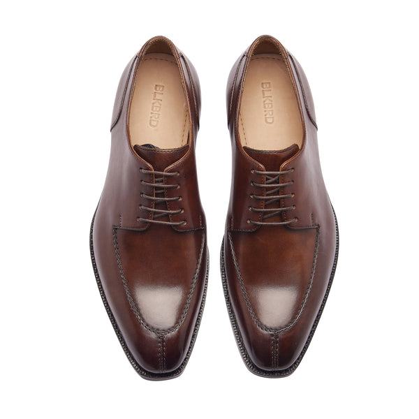 Ingrid, Split Toe Blucher Derby - Dark Cognac | Hand Welted Classics Collection