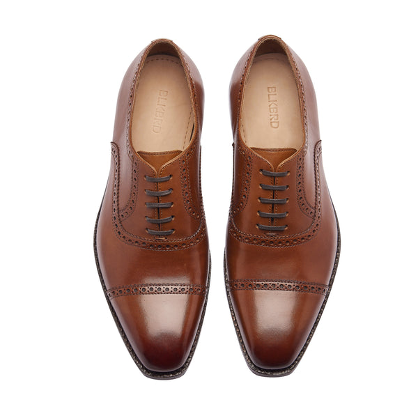 Bemer, Quarter Brogue Oxford - Cognac | Hand Welted Classics Collection