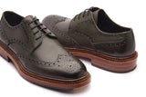 Rudolph-X, Wingtip Derby - Green Milled Grain | New Age