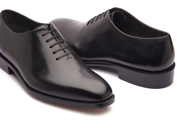 Constance-Z, True Seamless Whole-Cut Oxford, Hand Welted - Aniline Calf Noir