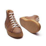 Jaeger, High Top Work Sneaker - Cognac Pullup | Smart Casuals