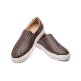 Paolo, Slip-on Sneaker - Brown Woven | TGIF - BLKBRD SHOEMAKER
