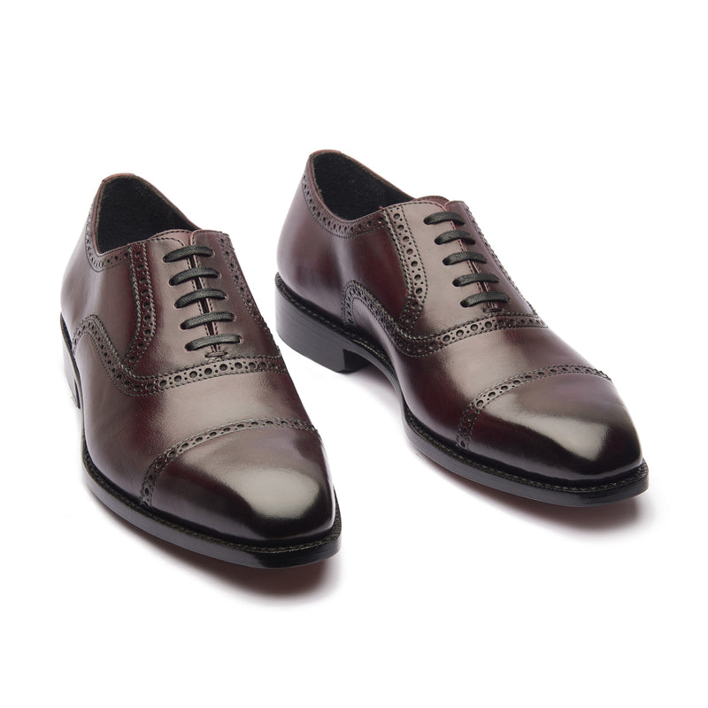 Bemer, Quarter Brogue Oxford - Burgundy | Hand Welted Classics Collection