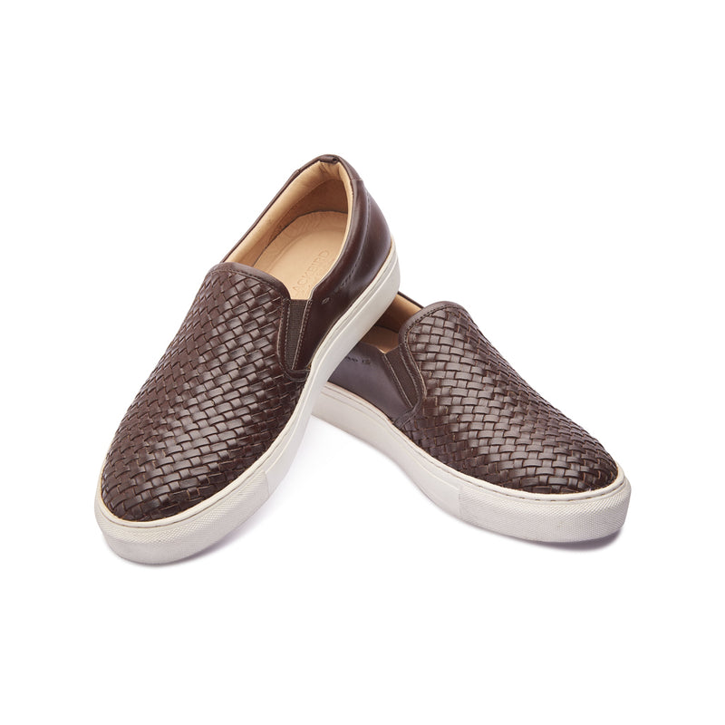 Paolo, Slip-on Sneaker - Brown Woven | TGIF - BLKBRD SHOEMAKER