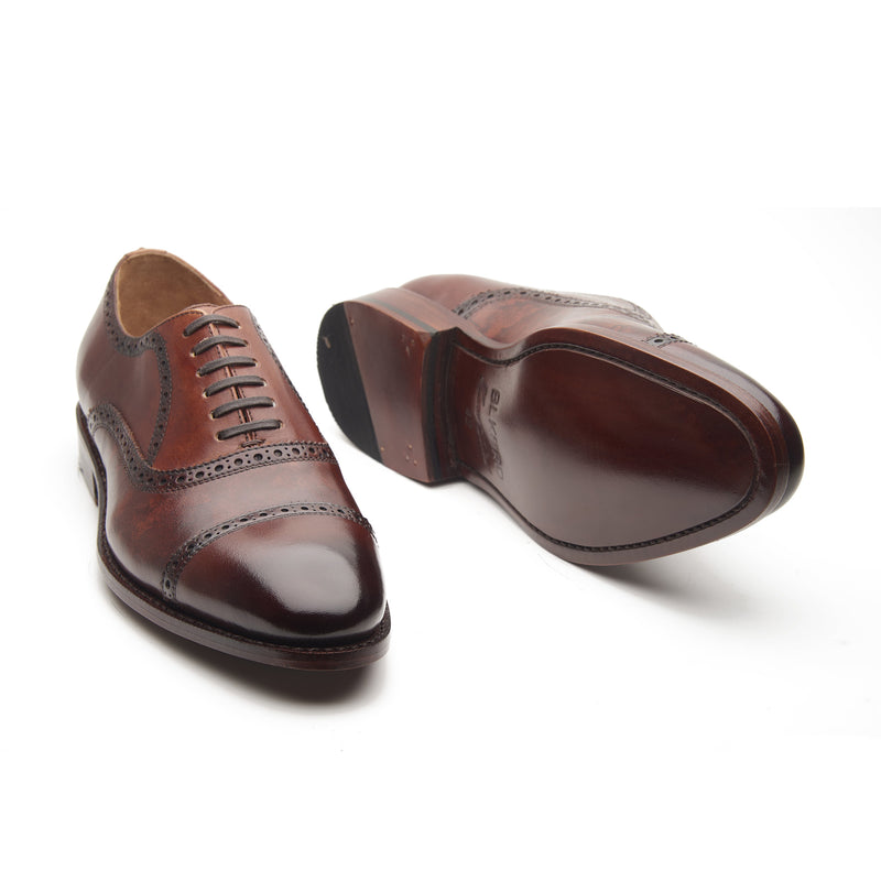 Nouveau, Quarter Brogue - Smoky Whiskey | Hand Welted | Patina Collection