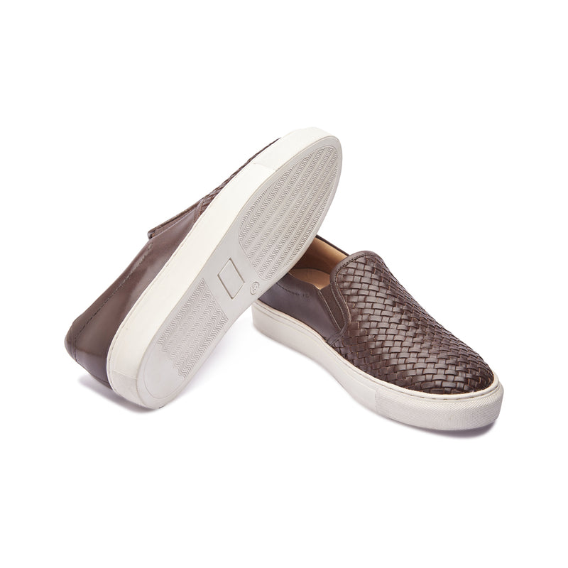 Paolo, Slip-on Sneaker - Brown Woven | TGIF - BLKBRD SHOEMAKER