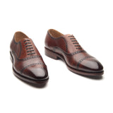 Nouveau, Quarter Brogue - Smoky Whiskey | Hand Welted | Patina Collection