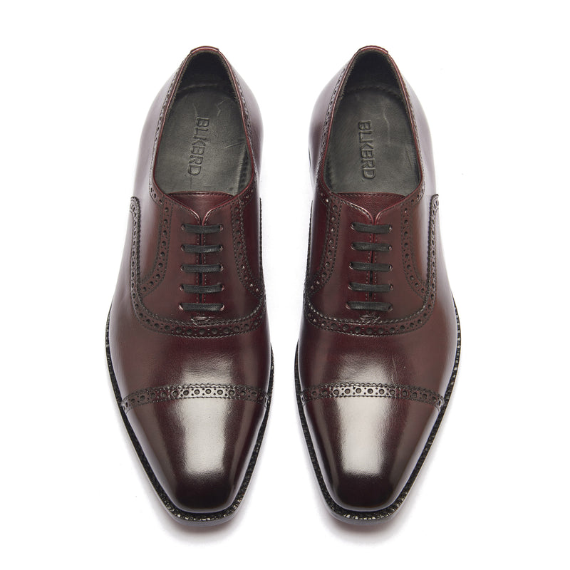 Bemer, Quarter Brogue Oxford - Burgundy | Hand Welted Classics Collection