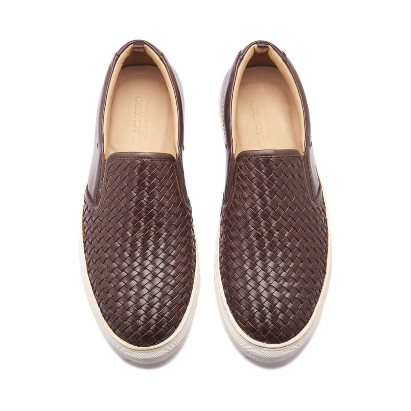 Paolo, Slip-on Sneaker - Brown Woven | TGIF - BLKBRD SHOEMAKER