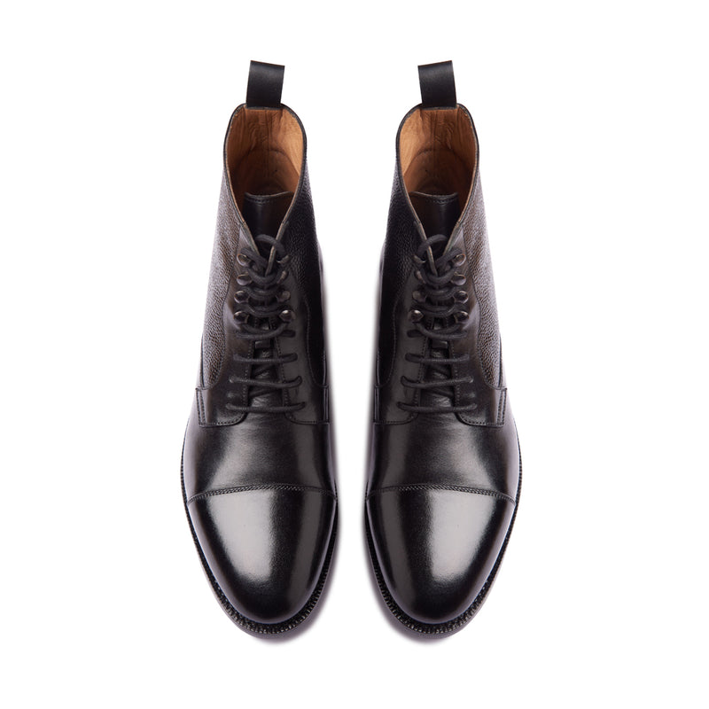 Fulbert, Captoe Derby Boot - Black | The Classics - BLKBRD SHOEMAKER