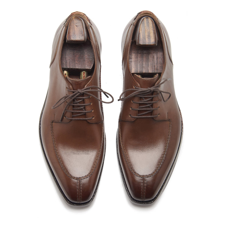 Ingrid, Split Toe Blucher Derby - Mid Brown | Hand Welted | Classics Collection