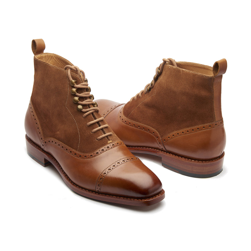 Vittorio, Captoe Oxford Boot - Tan | Hand Welted | Classics Collection