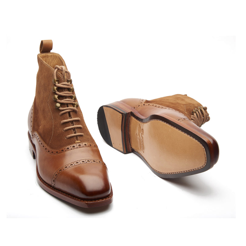Vittorio, Captoe Oxford Boot - Tan | Hand Welted | Classics Collection