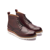 Montero, Wingtip Derby Boot - Bordeaux | Made To Order - BLKBRD SHOEMAKER