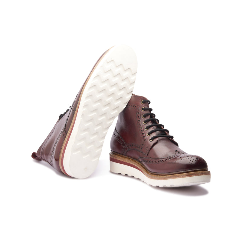 Montero, Wingtip Derby Boot - Bordeaux | Made To Order - BLKBRD SHOEMAKER