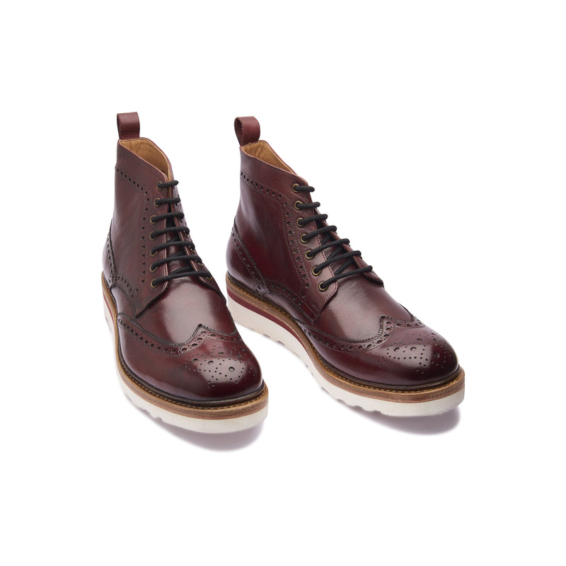 Montero, Wingtip Derby Boot - Bordeaux | Made To Order - BLKBRD SHOEMAKER