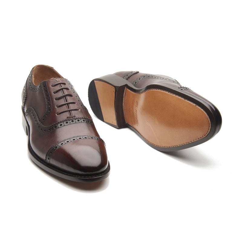 Marcus, Quarter Brogue - Brown | Hand Welted | Patina Collection