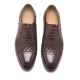 Schulz, Woven Leather Oxford - Brown | Hand Welted | Classics Collection