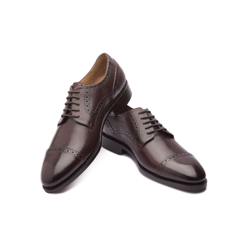 Stefano, Captoe Derby - Brown | The Classics - BLKBRD SHOEMAKER