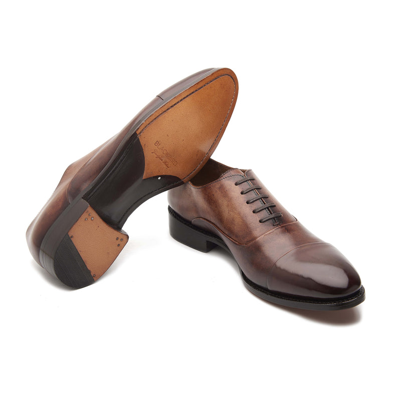 Romero, Cap-toe Oxford - Cocoa Beige | Hand Welted | Patina Collection