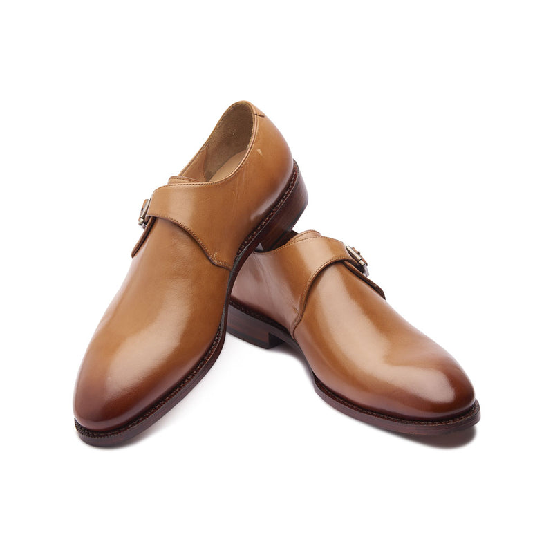 Sylvain, Single Monk Strap - Natural Tan | The Classics - BLKBRD SHOEMAKER