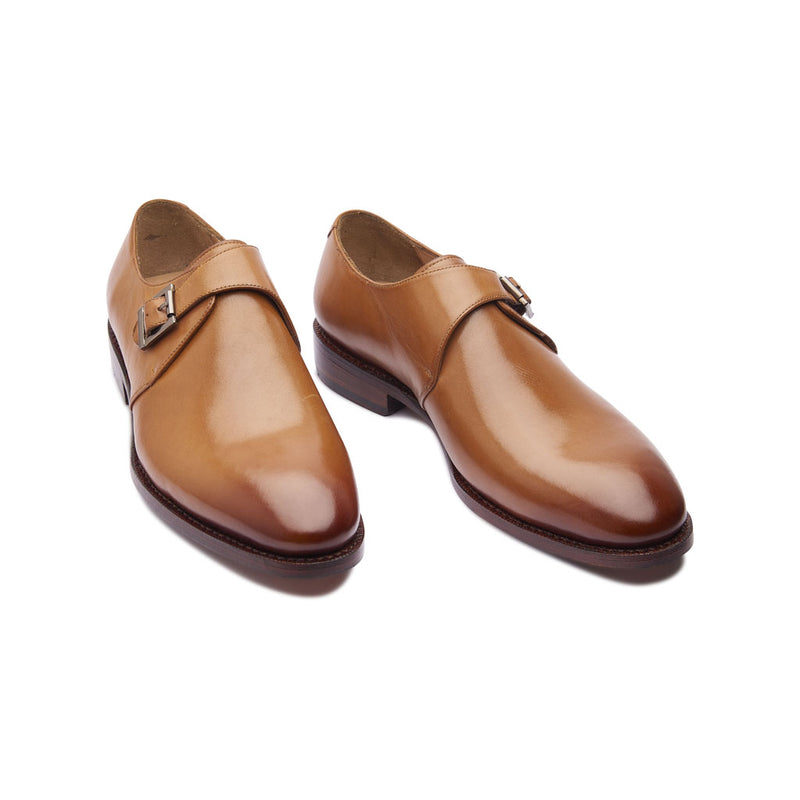 Sylvain, Single Monk Strap - Natural Tan | The Classics - BLKBRD SHOEMAKER