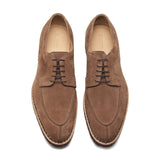 Aurora, Split Toe Derby - Sand Suede | Norwegian Stitch | Hand Welted Smart Casuals