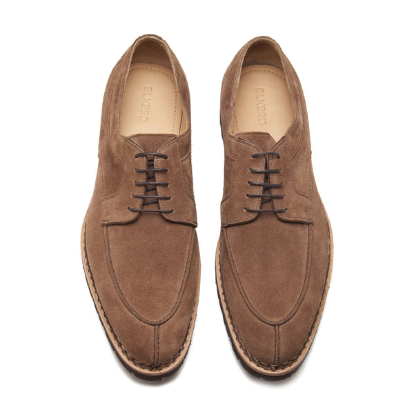 Aurora, Split Toe Derby - Sand Suede | Norwegian Stitch | Hand Welted Smart Casuals