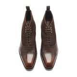 Vittorio, Captoe Oxford Boot - Brown | Made to Order - BLKBRD SHOEMAKER