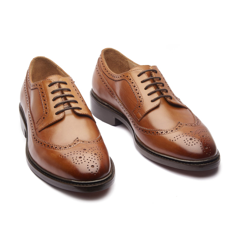 Raife, Longwing Blucher - Cognac | Hand Welted | Classics Collection