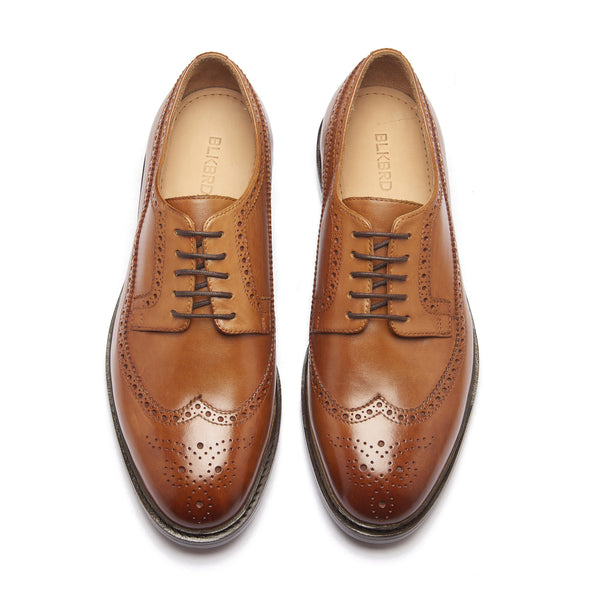 Raife, Longwing Blucher - Cognac | Hand Welted | Classics Collection