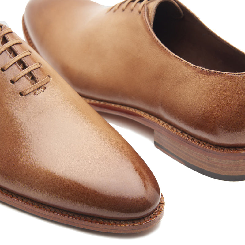Constance-X, True Seamless Whole Cut, Hand Welted - Natural Calf Crust