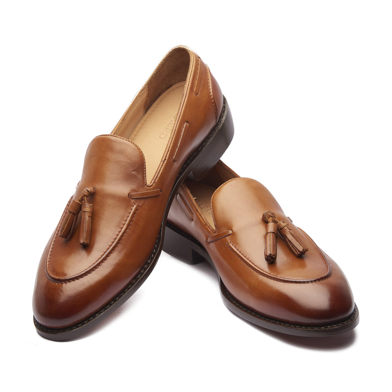 Royce, Tassel Loafer - Cognac | Hand Welted | Classics Collection