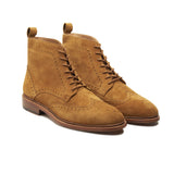 Lewinsky - Wingtip Derby Boot - Suede Sunset Gold | Made To Order - BLKBRD SHOEMAKER